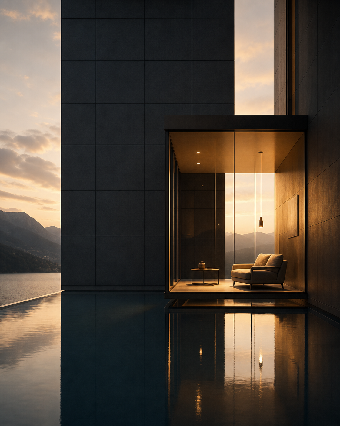Connected digital systems represented through modern architecture